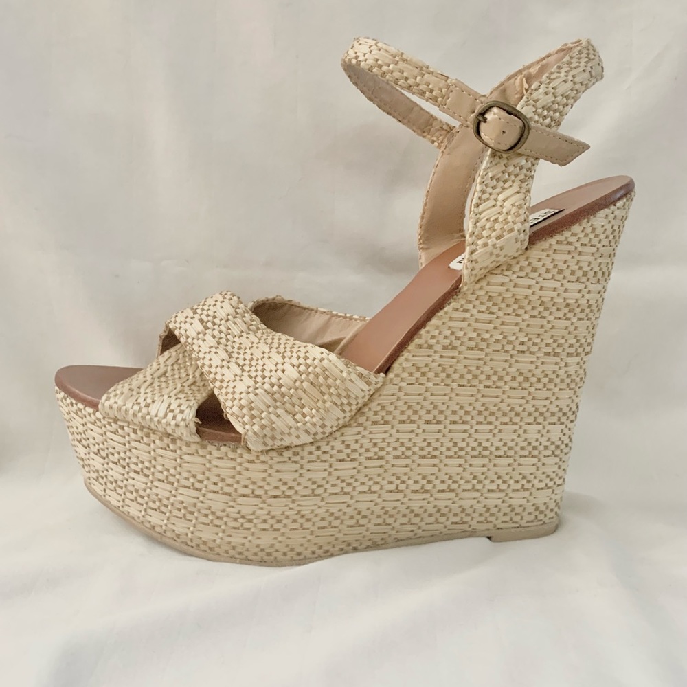 Steve Madden Straw Wedge Sandals